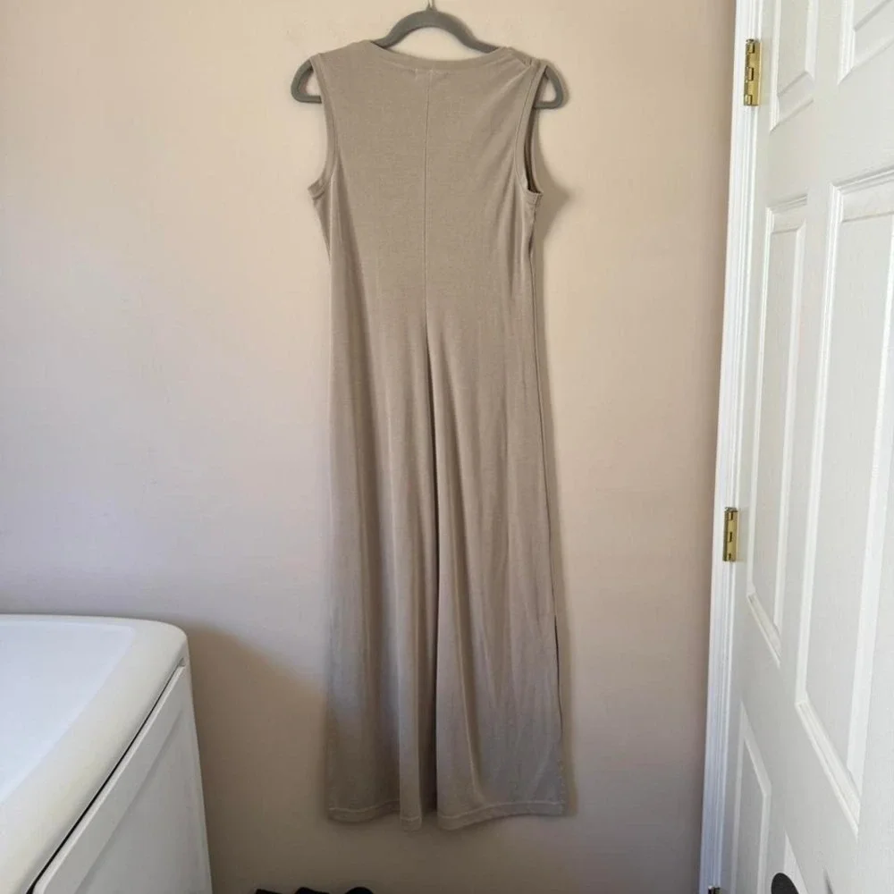 90s knit maxi dress Jones New York Small ribbed tank midi maxi vintage - Picture 5 of 6